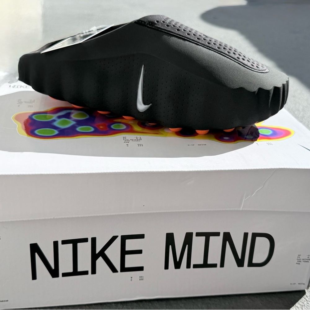 Nike Black and Orange Slip-On Sneakers